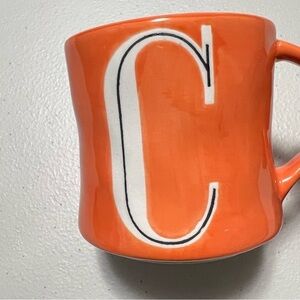 Anthropologie Hand Painted Monogram C Mug